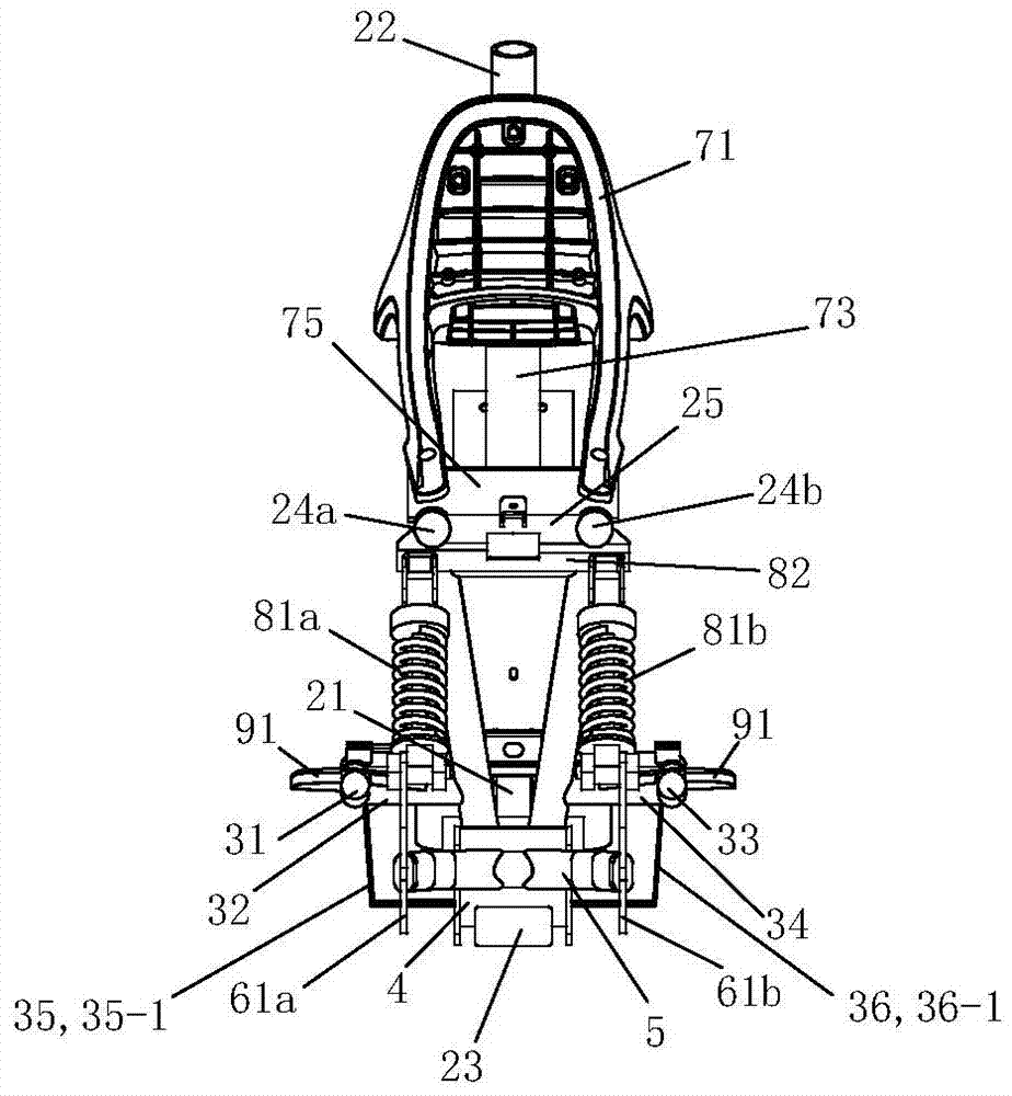 Main frame body of electric bicycle