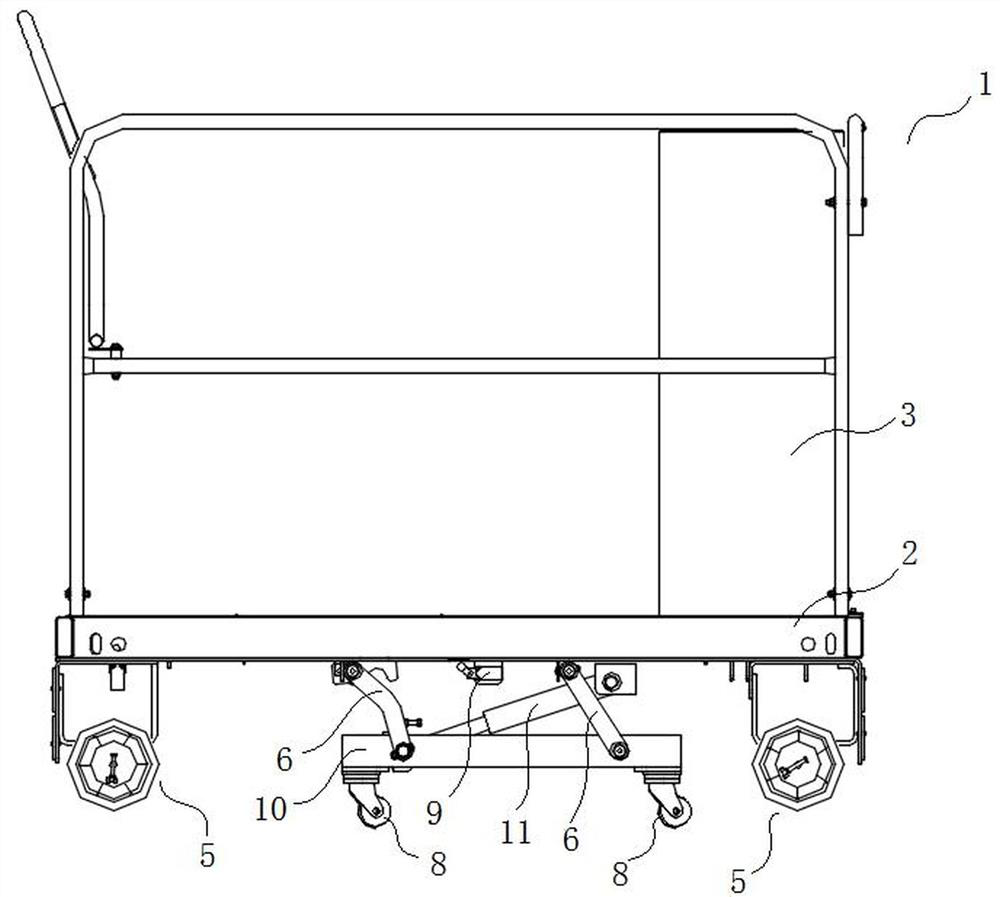 Wheel distance adjusting device and fruit and vegetable picking machine