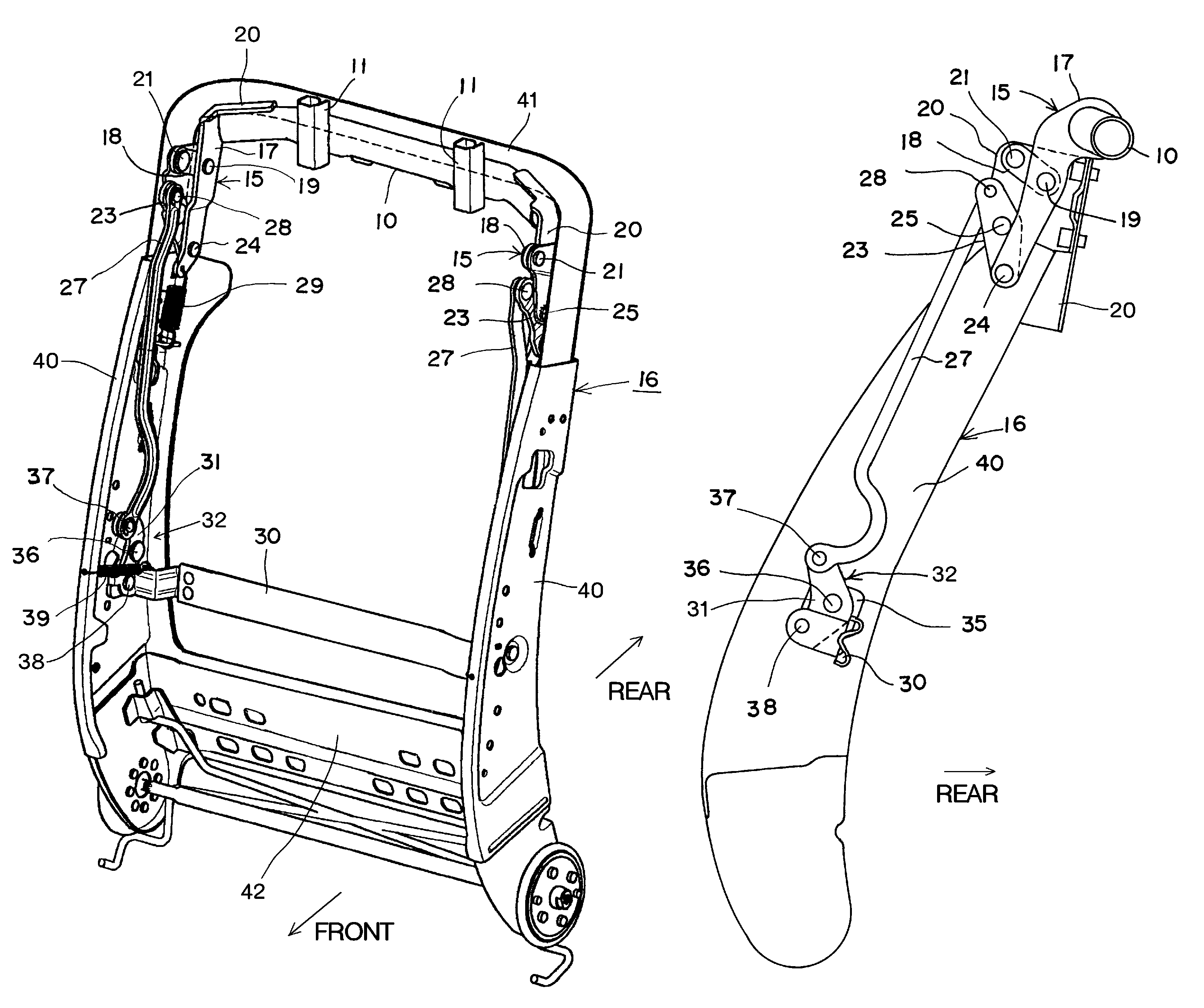 Coupling mechanism for headrest of vehicle seat