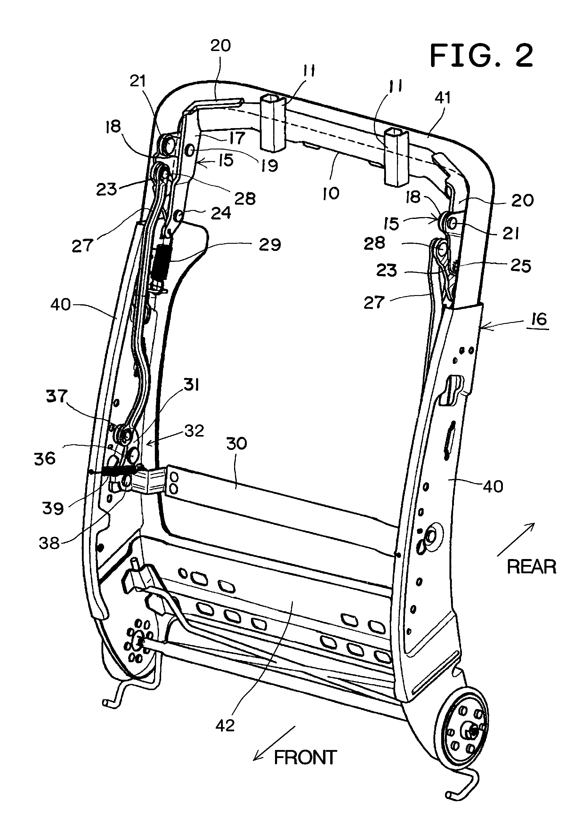 Coupling mechanism for headrest of vehicle seat