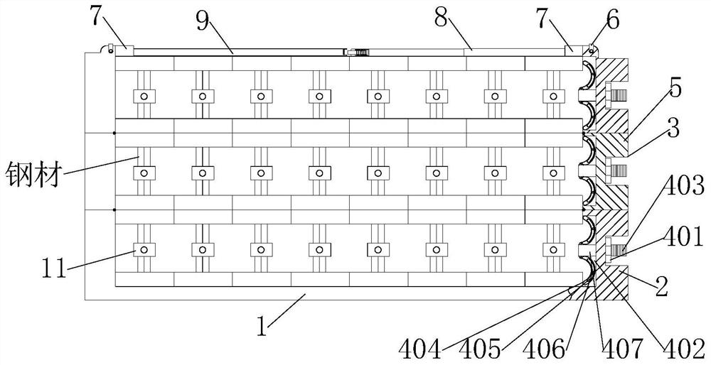 A kind of steel material manufacturing processing stacking method