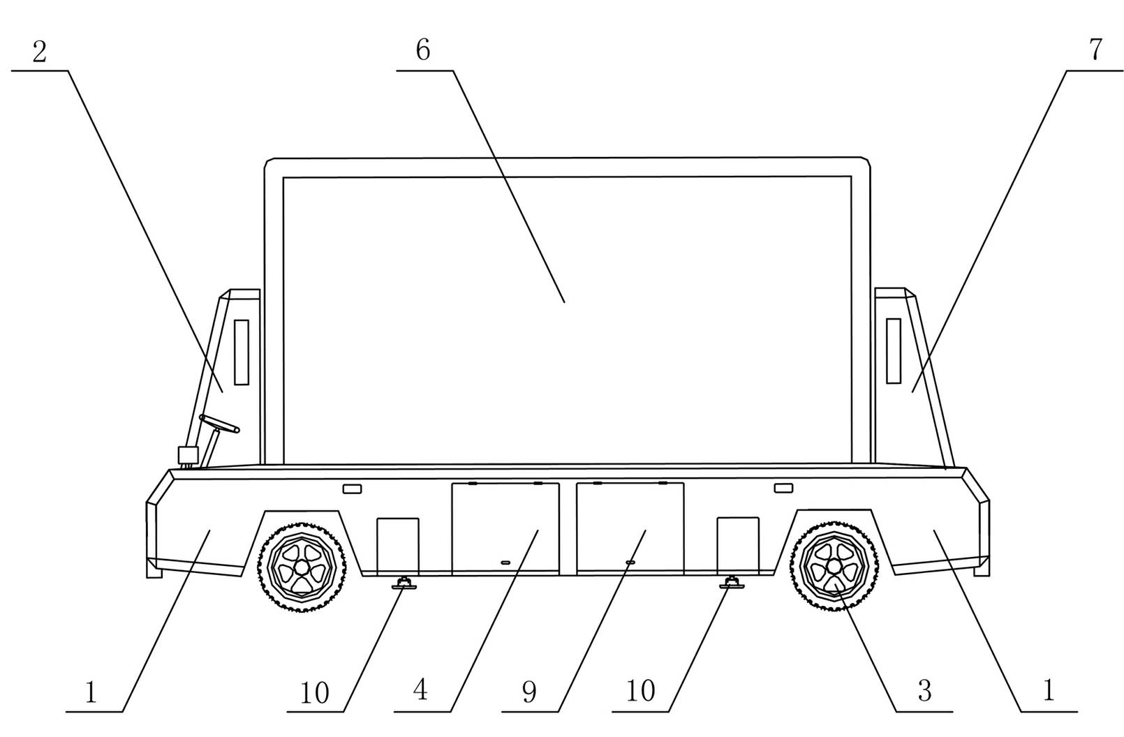 Electric advertising vehicle