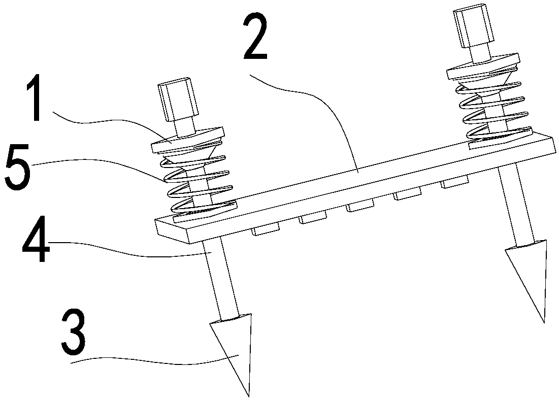 Fixing structure of human body implantation device and retina prosthesis having same