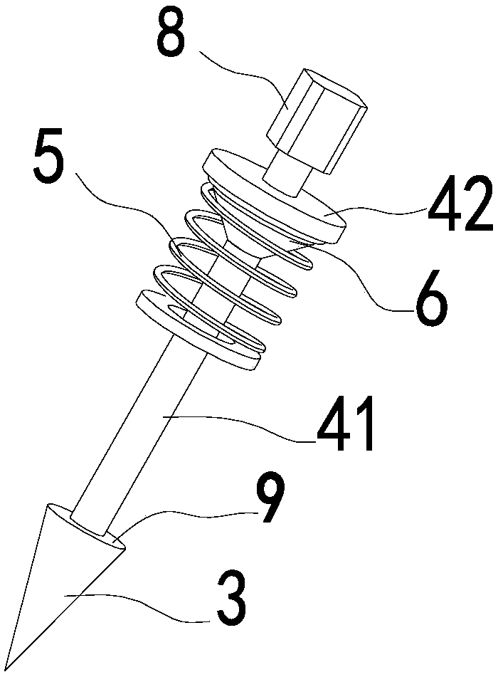 Fixing structure of human body implantation device and retina prosthesis having same