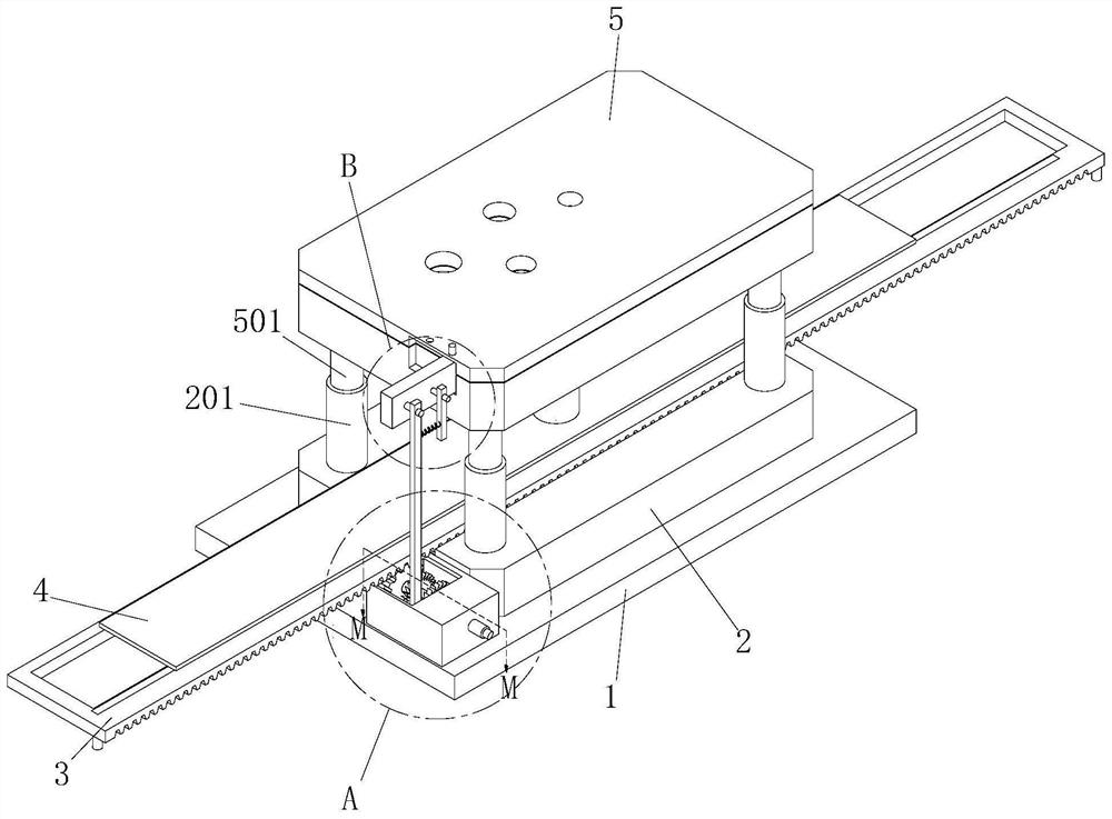 Hardware stamping die