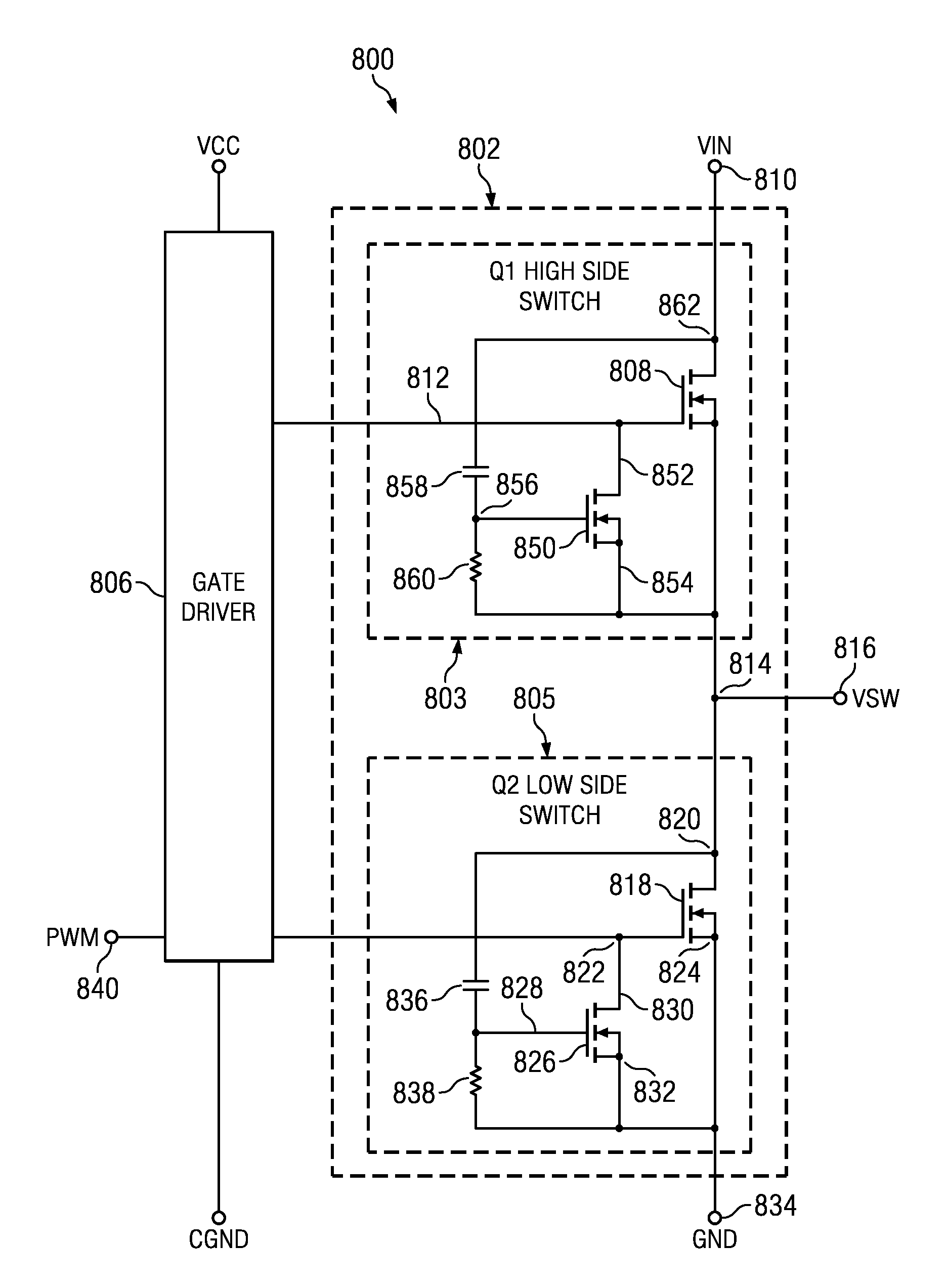 Mosfet with gate pull-down