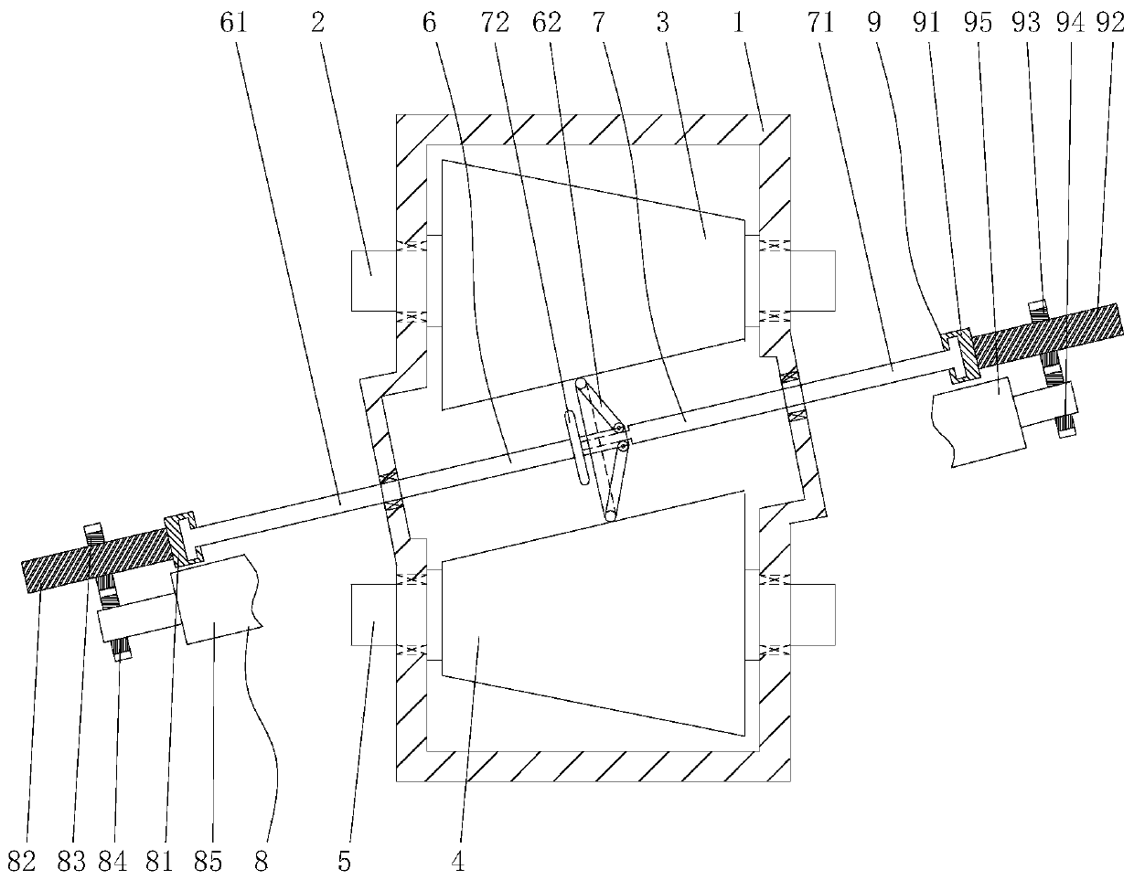 Conical wheel type stepless speed change mechanism