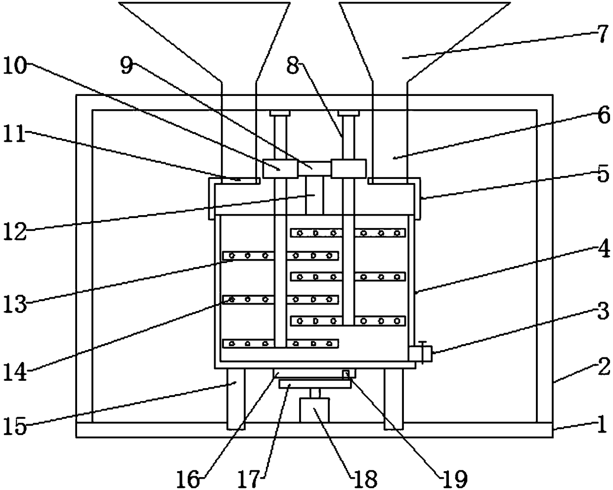 Double-side-rack type concrete mixing equipment