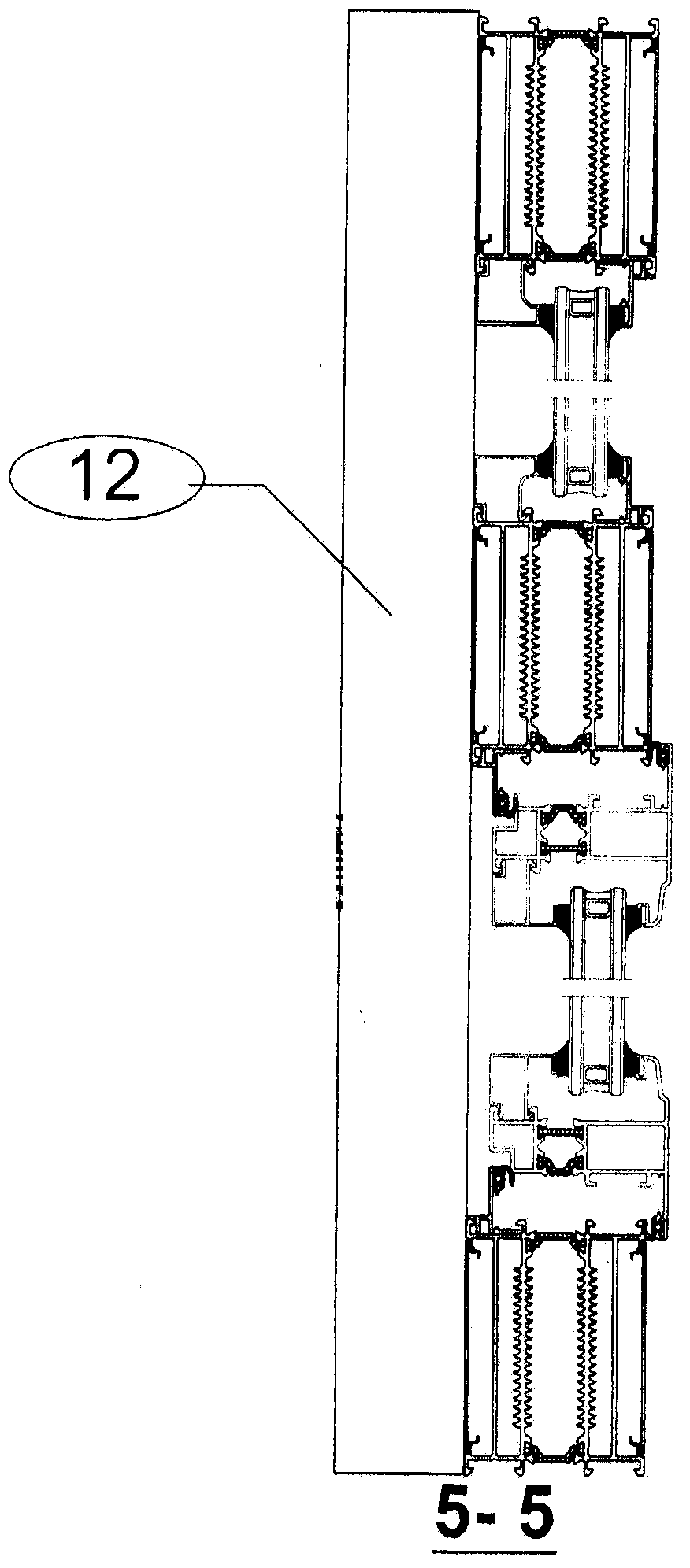 Fresh air heat exchange ventilation energy-saving door and window system and heat exchange section bar