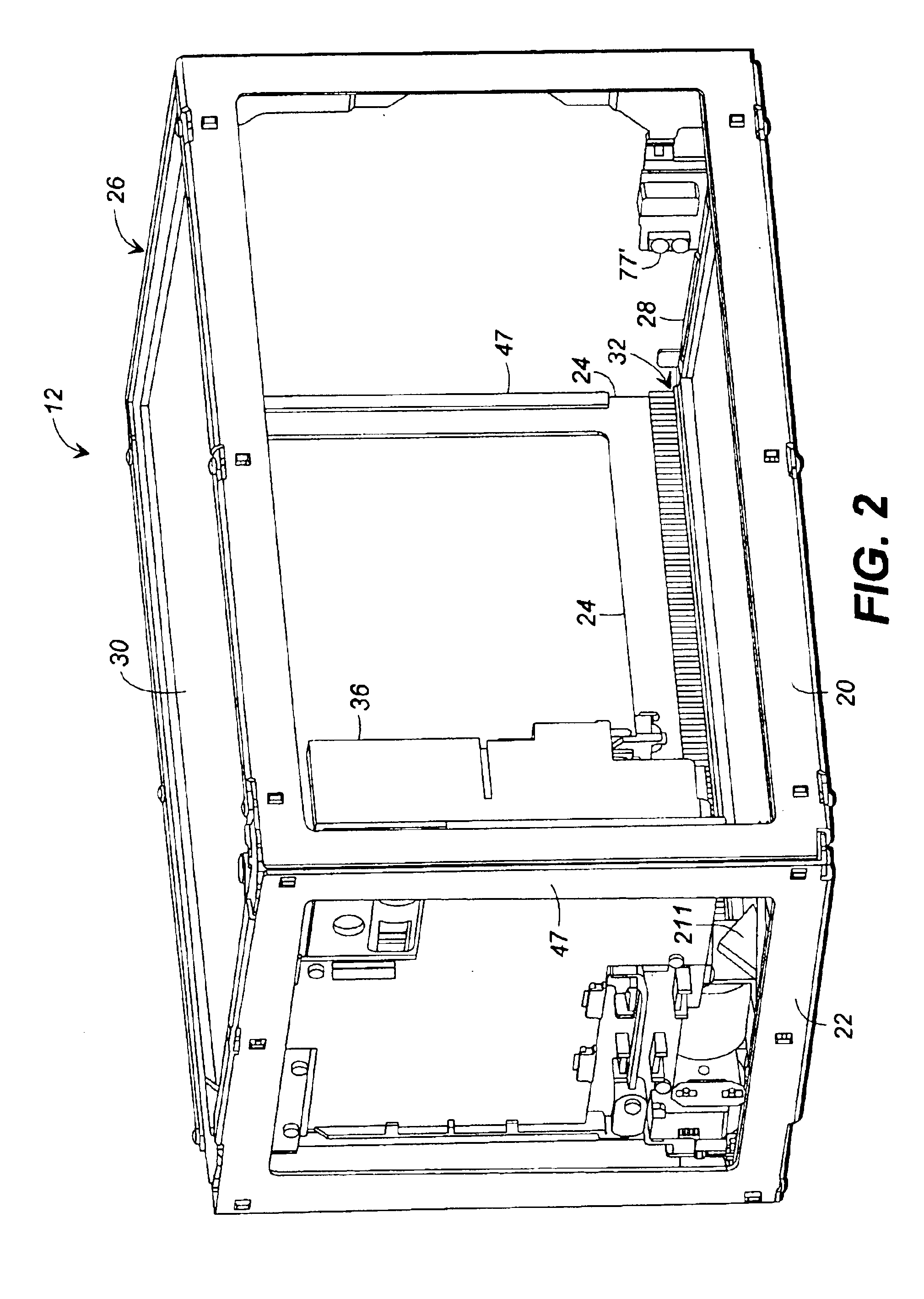 System and method utilizing a conductive brush for providing power signals to a cartridge access device