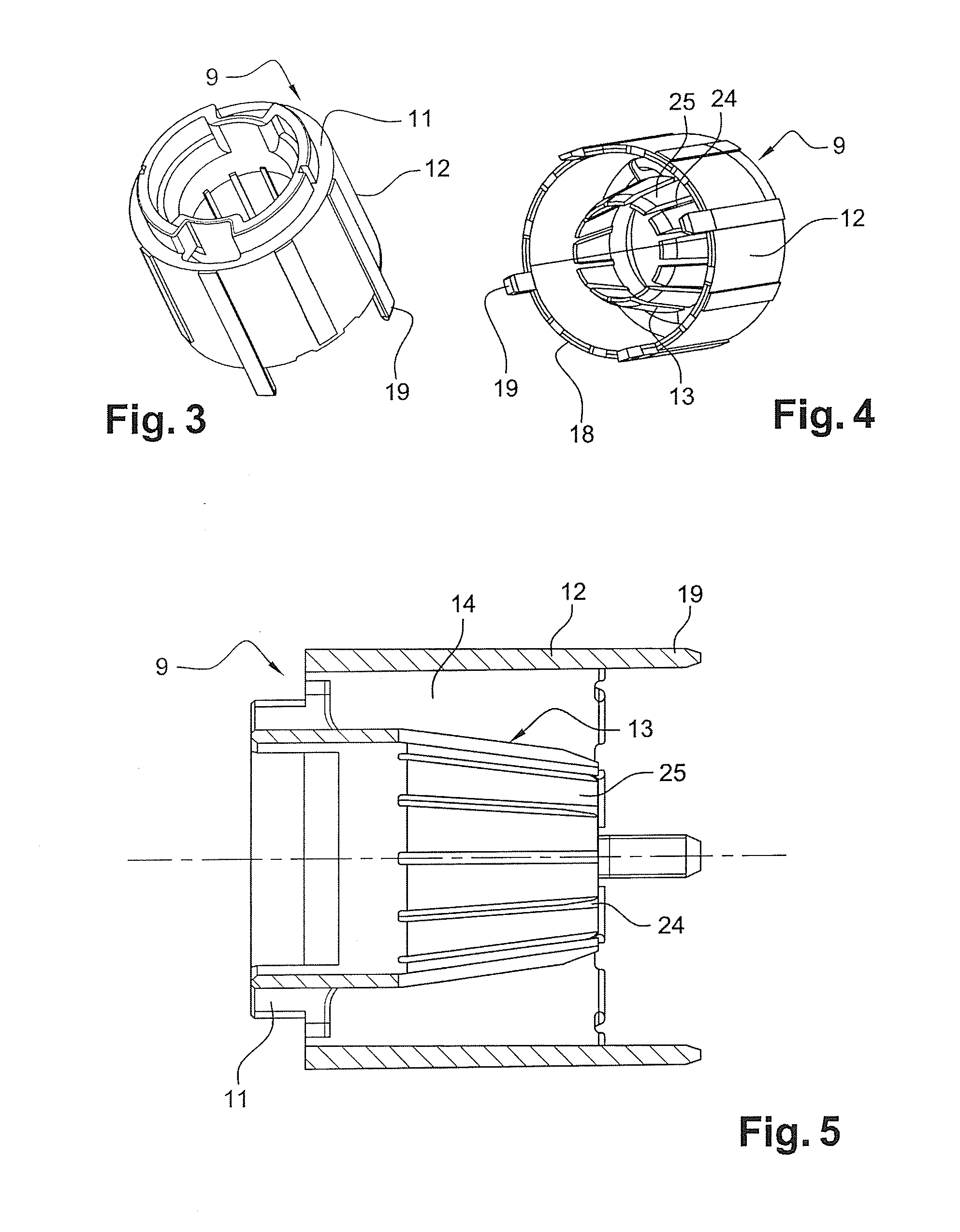 Induction motor capable of being housed in a tubular actuator and method of assembling this motor