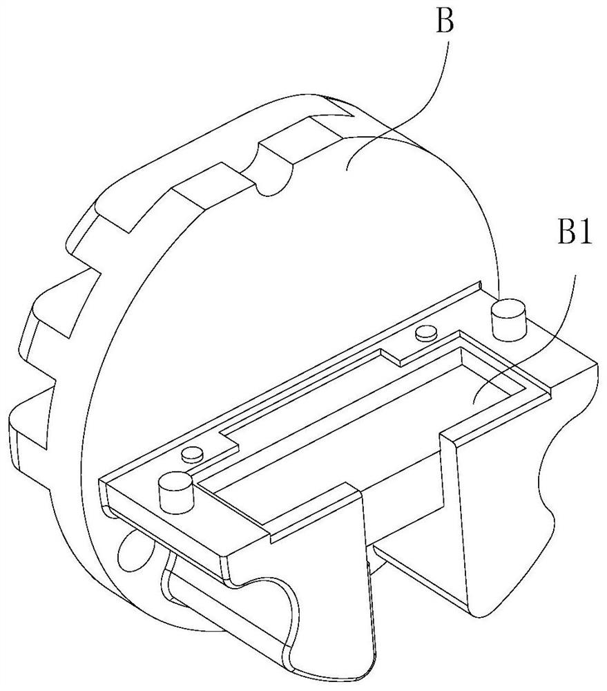 Intelligent lamp holder rear cover mounting device