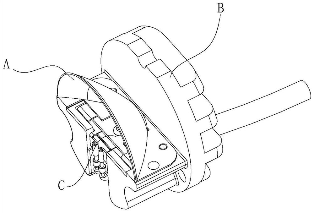 Intelligent lamp holder rear cover mounting device