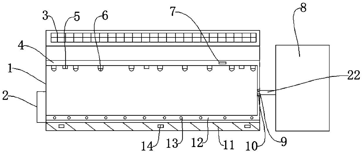 Water and fertilizer integrated automatic spraying device for greenhouse vegetable planting