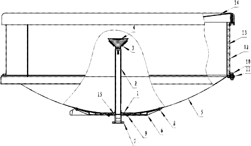 Microwave parabolic antenna with long-focus feedback super-high performance