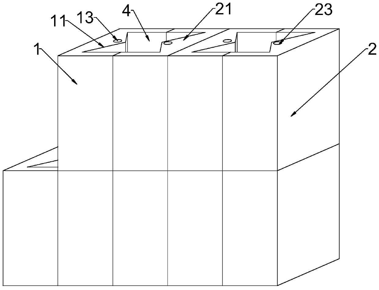 Building block and construction process thereof