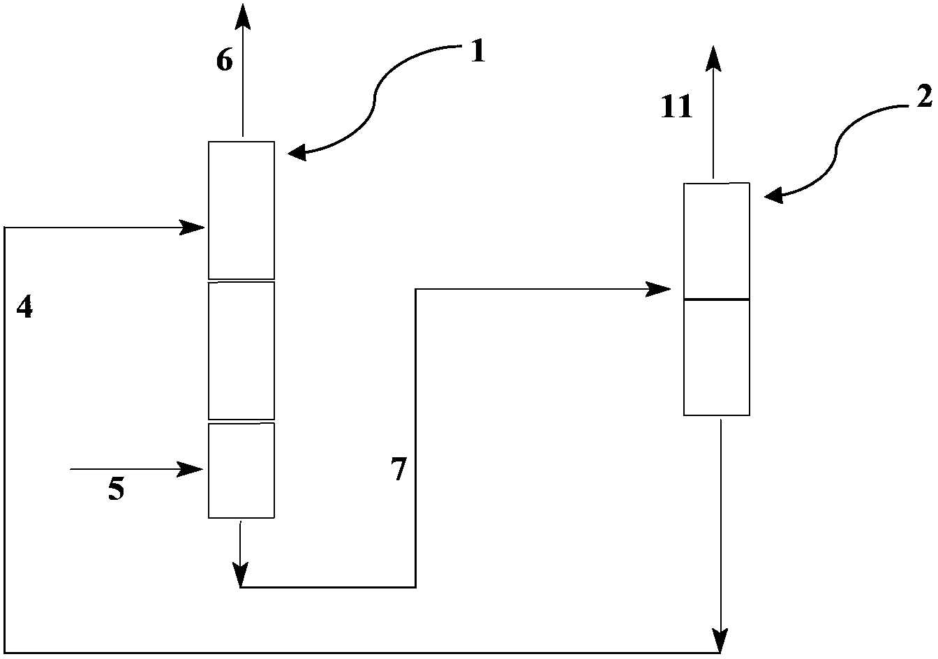 Method for separating alkanes and olefin in etherification C4 fractions