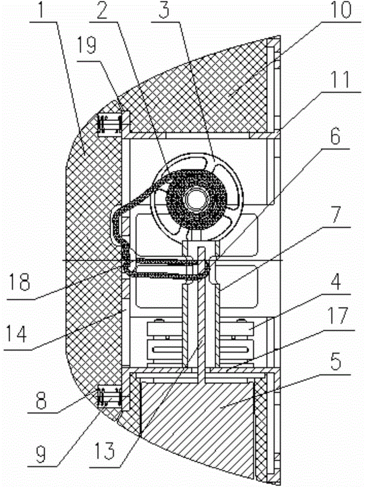 Separable floating body device used for recycling AUV (Autonomous Underwater Vehicle)