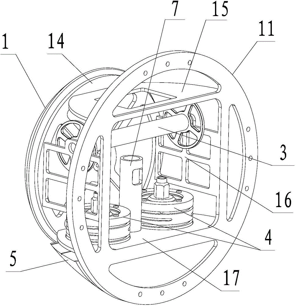 Separable floating body device used for recycling AUV (Autonomous Underwater Vehicle)