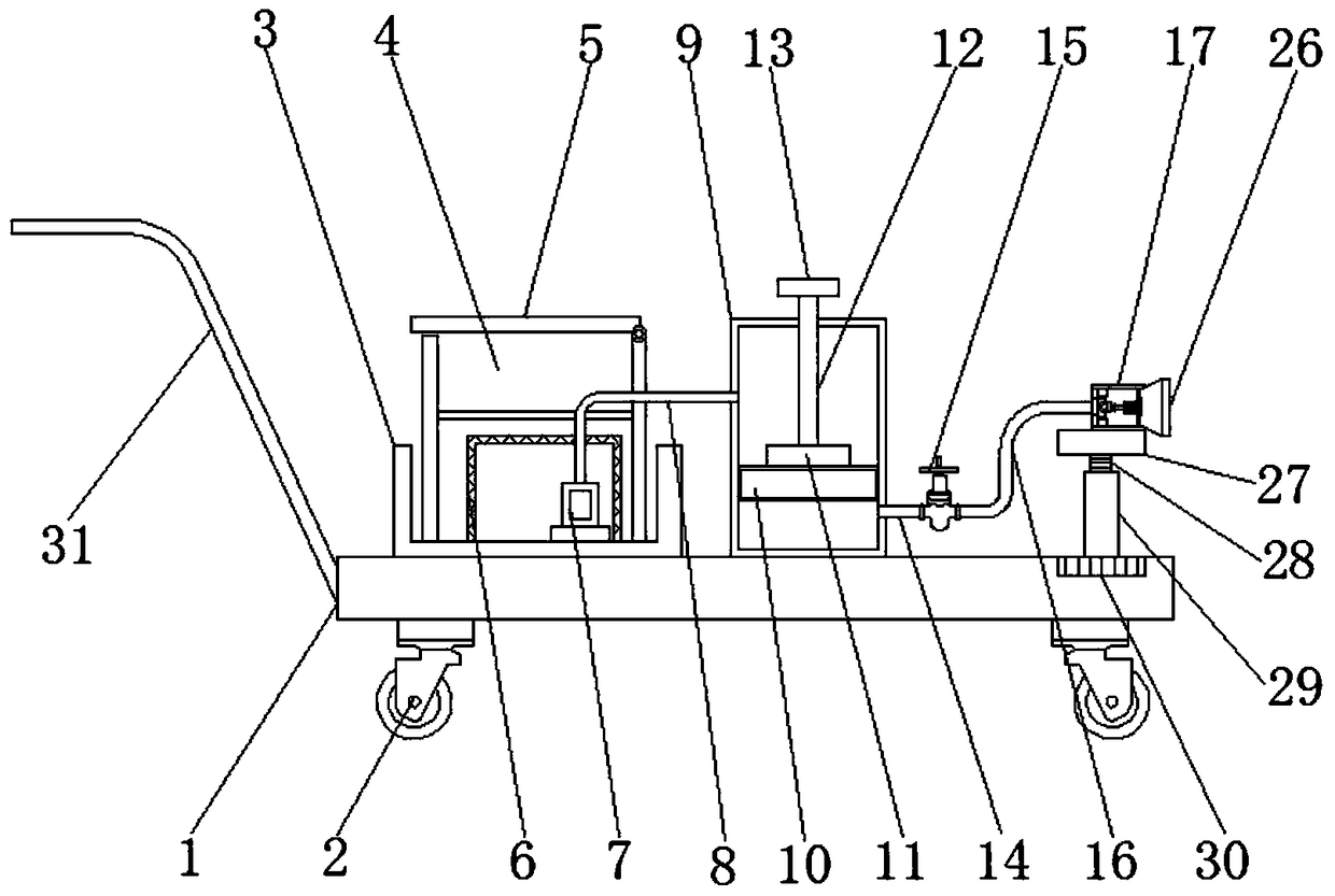 Adjustable water mist fire extinguishing system for computer room