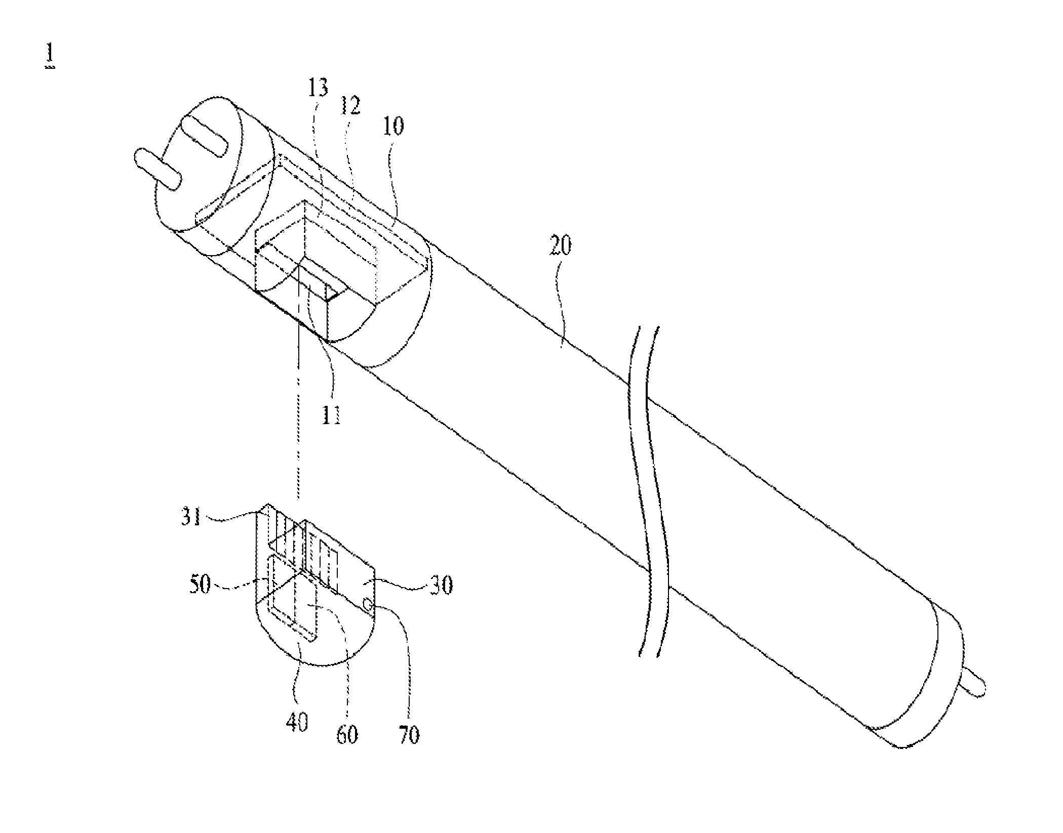 Energy-saving illumination device having brightness adjusting module