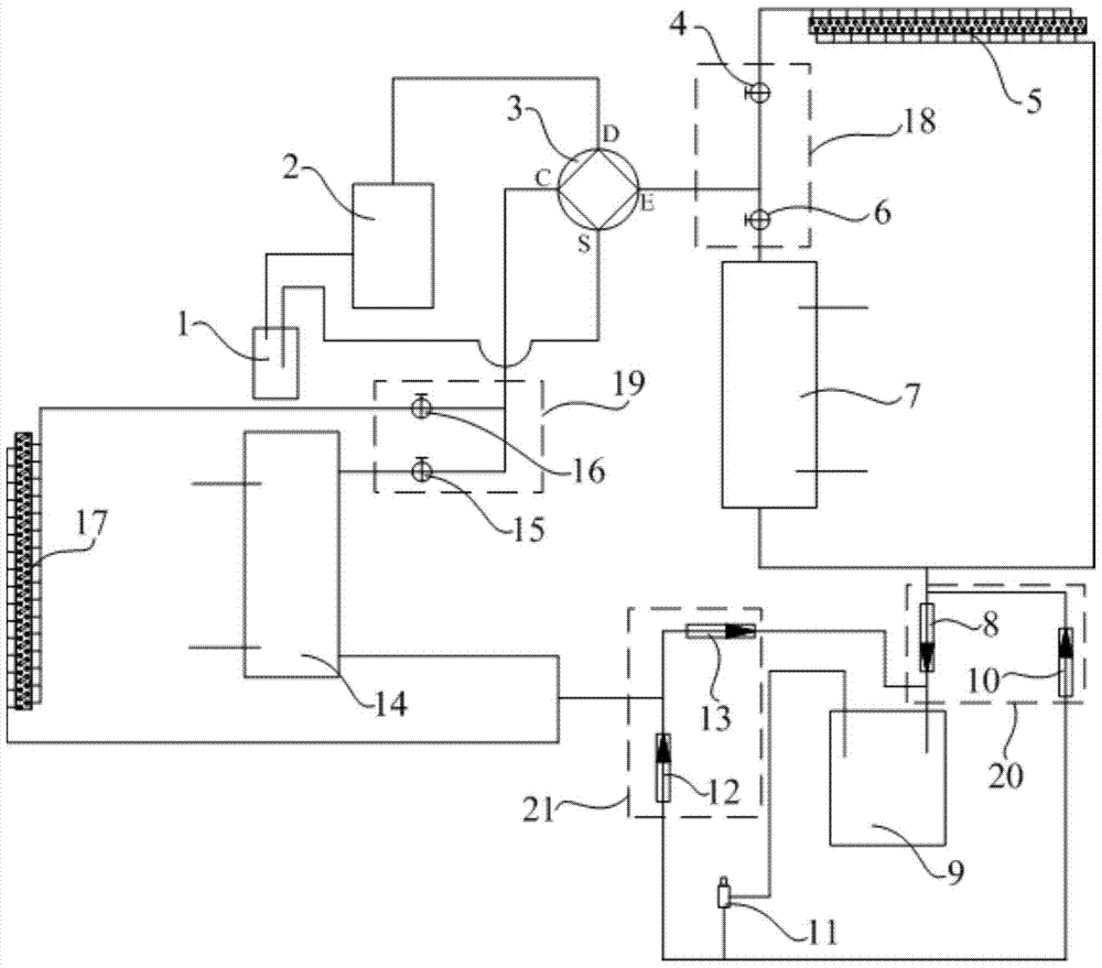 Heat pump air conditioner water heater