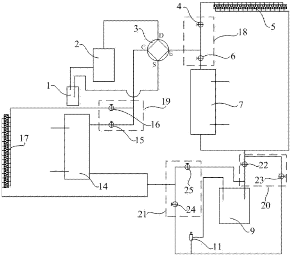 Heat pump air conditioner water heater