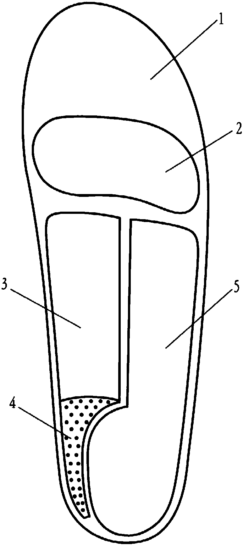 Insole with independent supporting of inner and outer foot arches and preparation method thereof