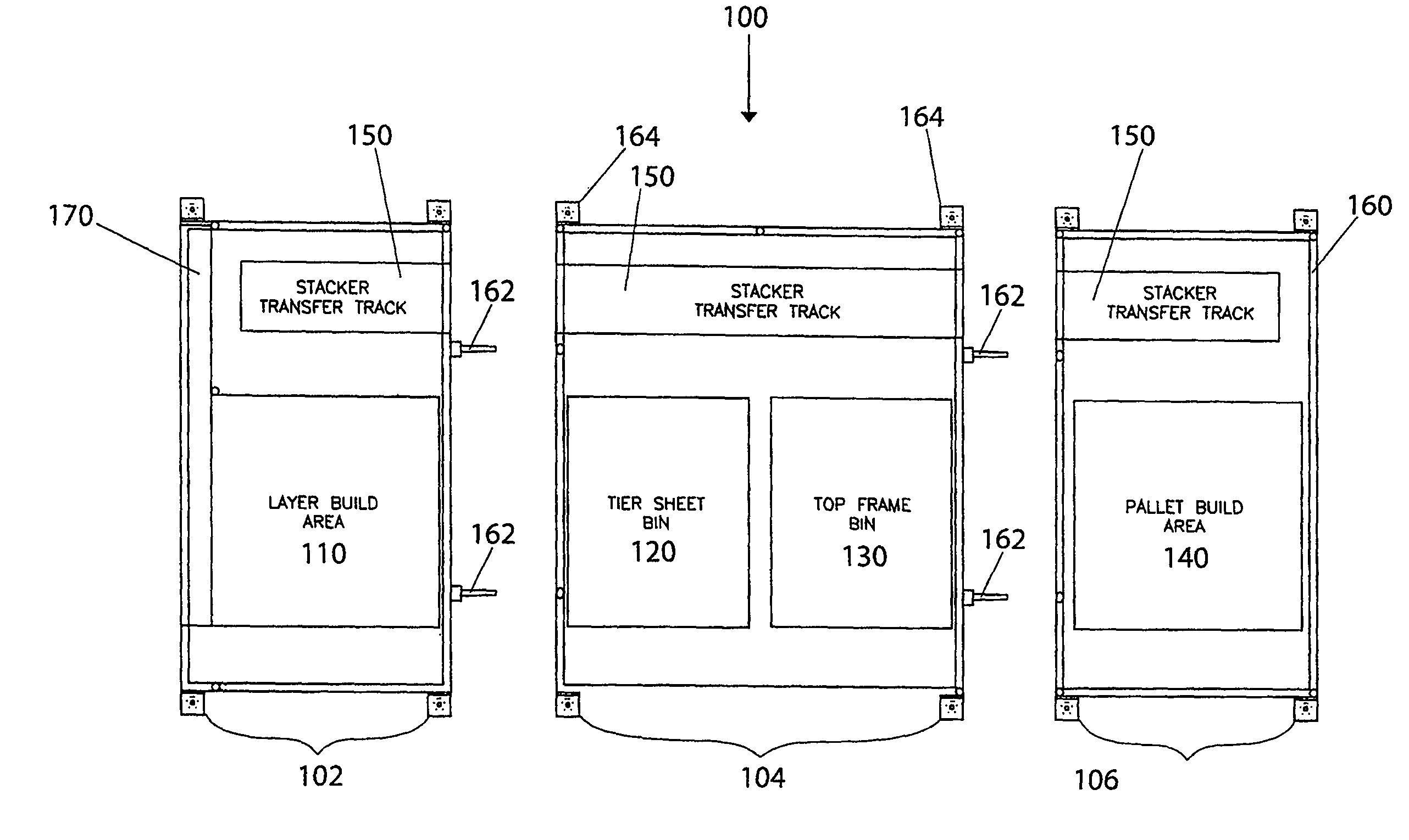 Mobile split palletizer