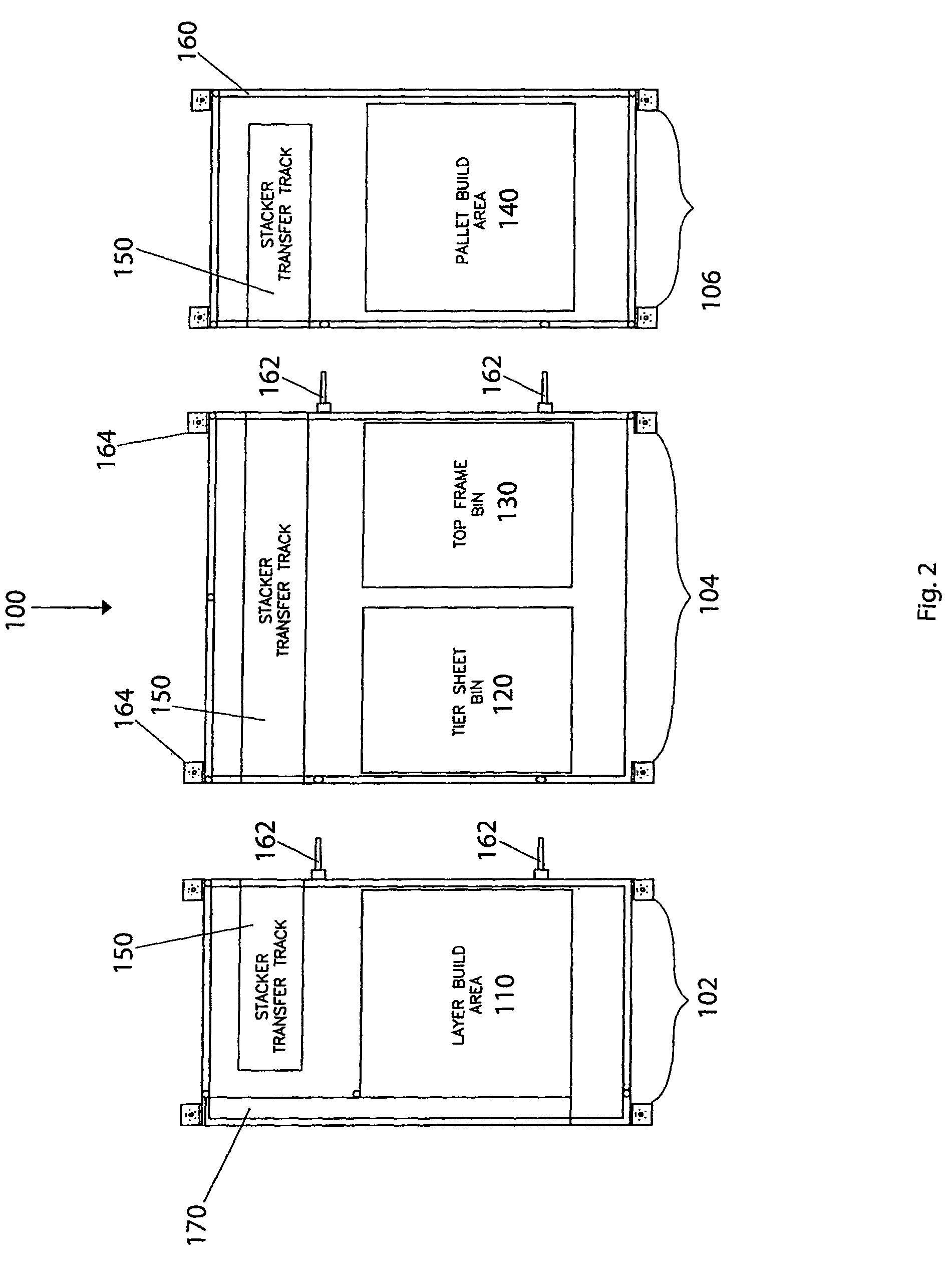 Mobile split palletizer