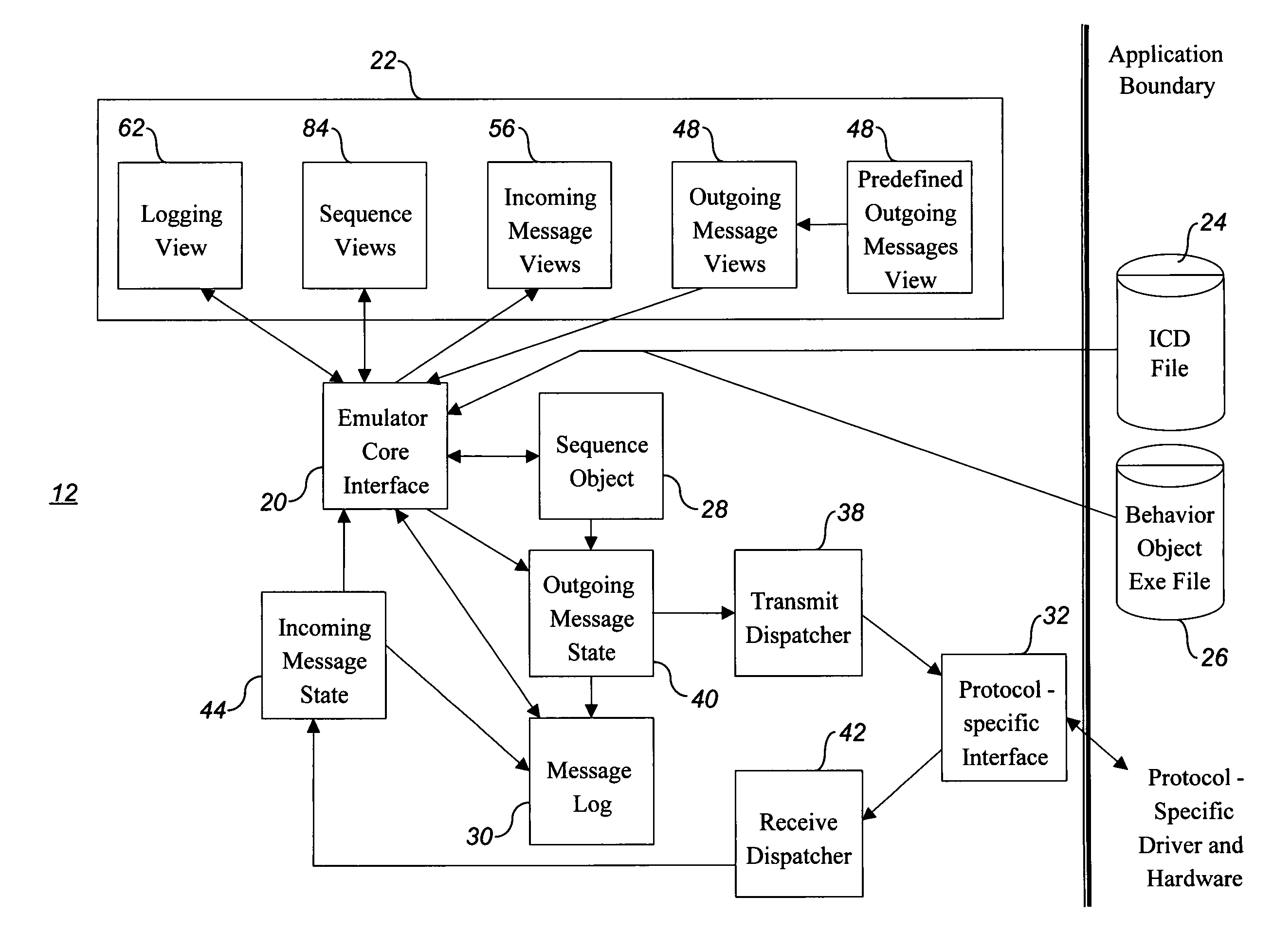 Universal system component emulator with human readable output