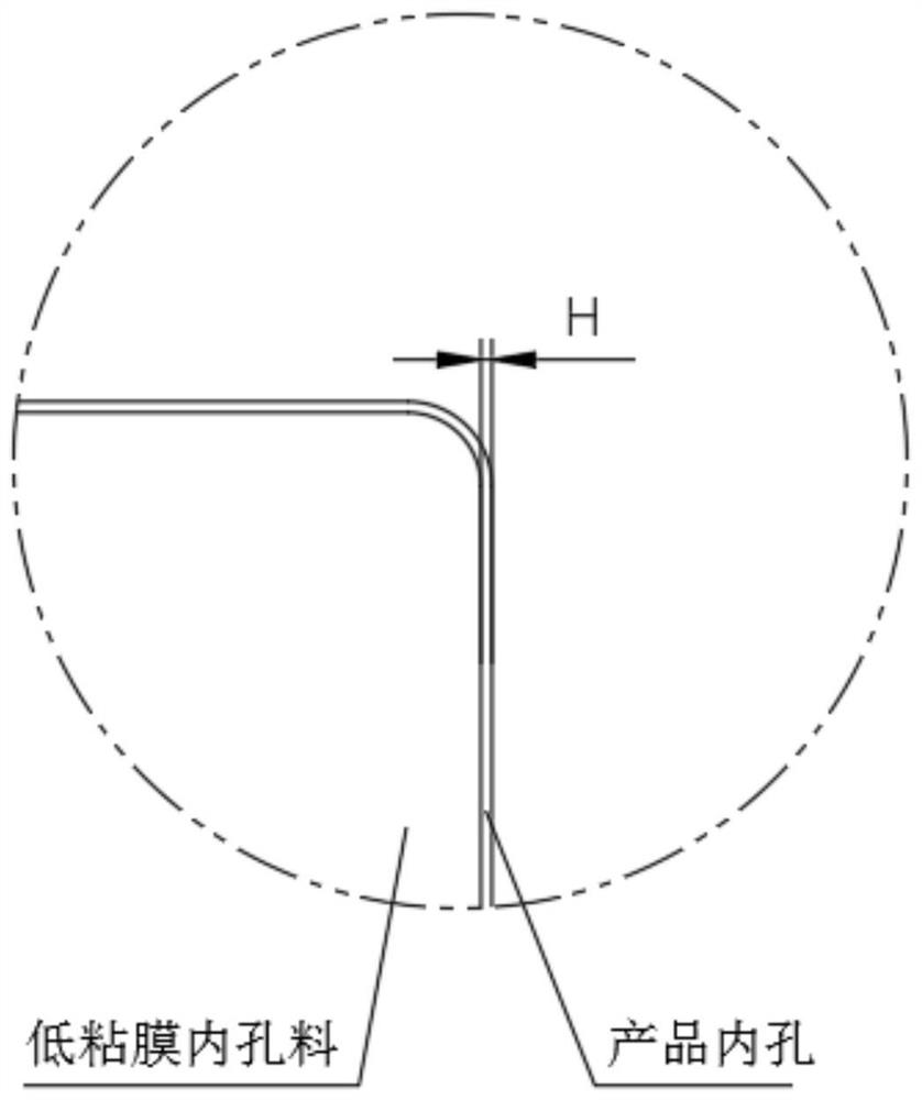 Double-faced adhesive tape product anti-sticking waste discharge production process