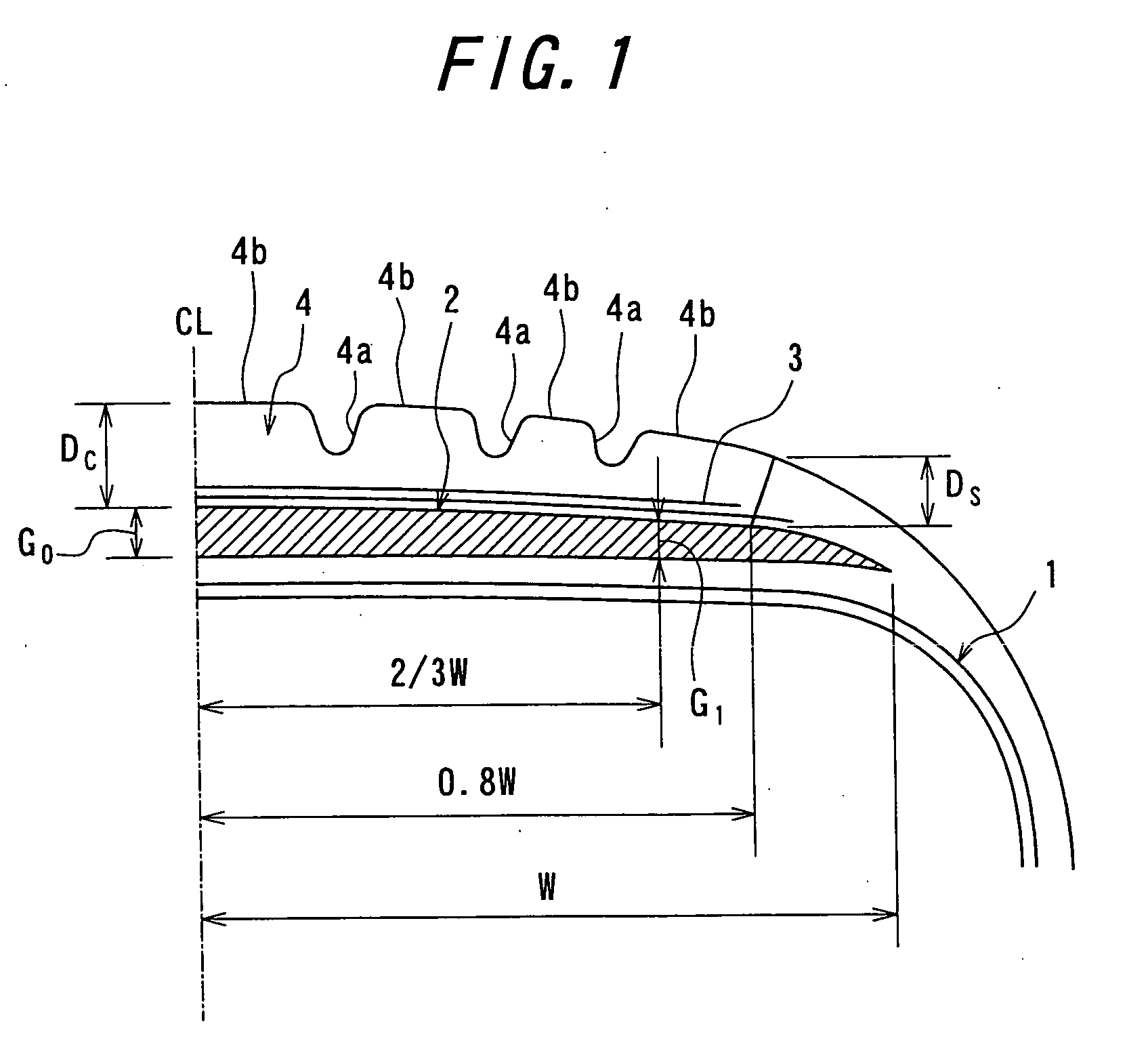 Pneumatic radial tire for airplanes