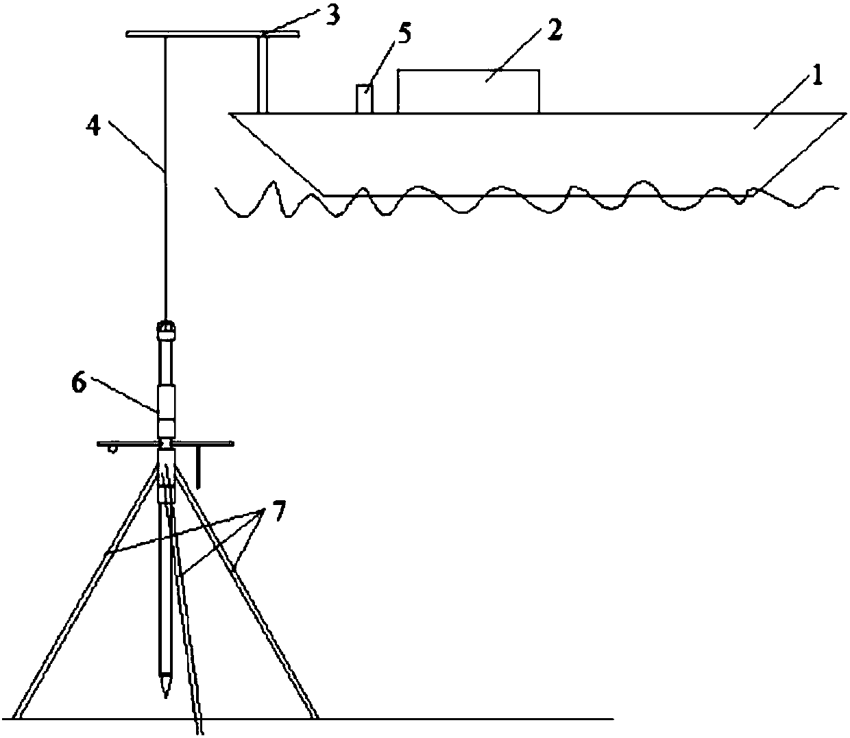 Vertical freezing and sampling device and application method thereof