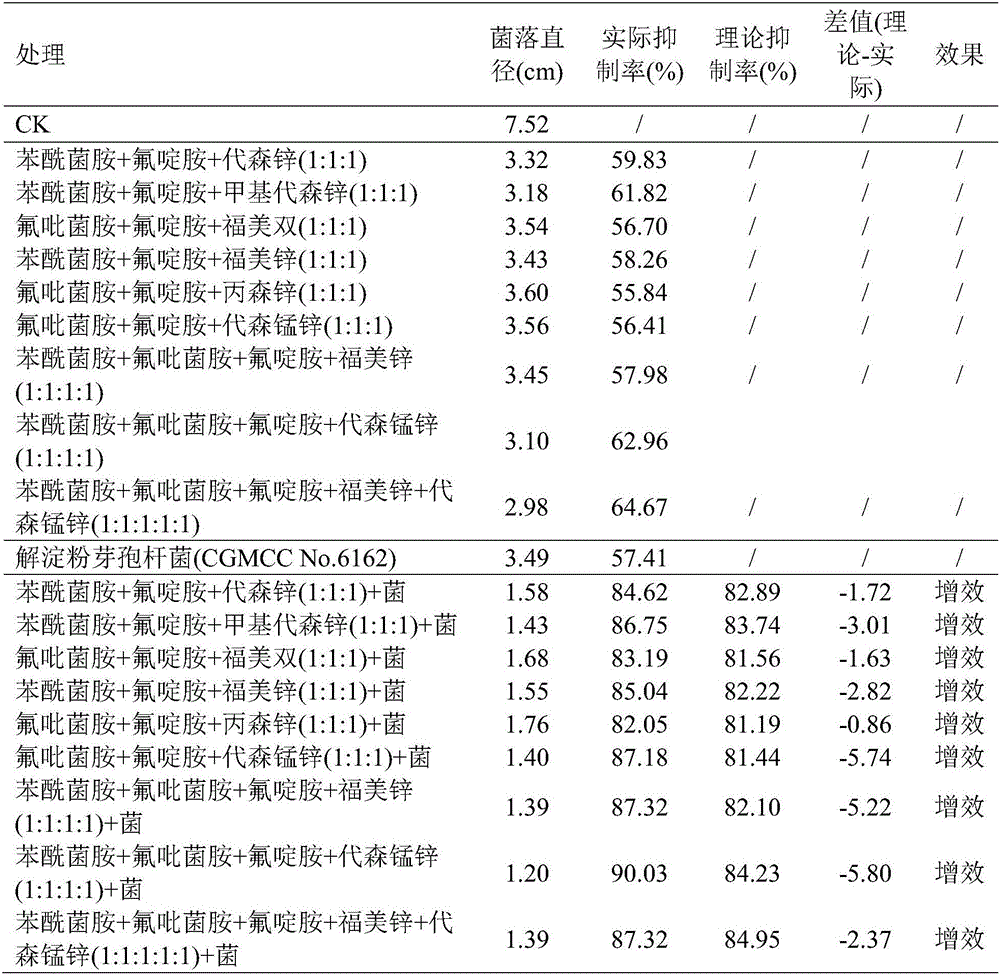 Composition comprising benzamide bactericides, dinitroaniline bactericides, dithiocarbamate bactericides and biocontrol bacteria, and preparations and application of composition