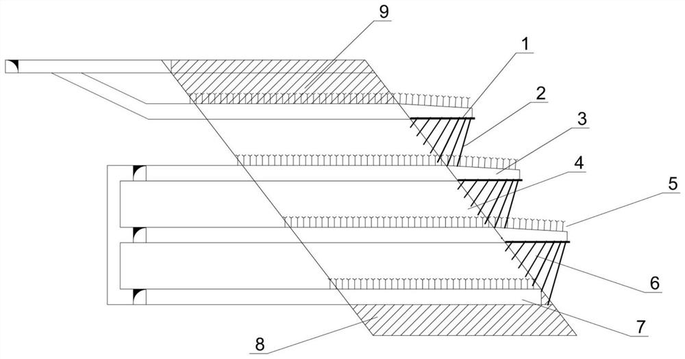 Integral reinforcement method for hanging wall broken surrounding rock long anchor cables