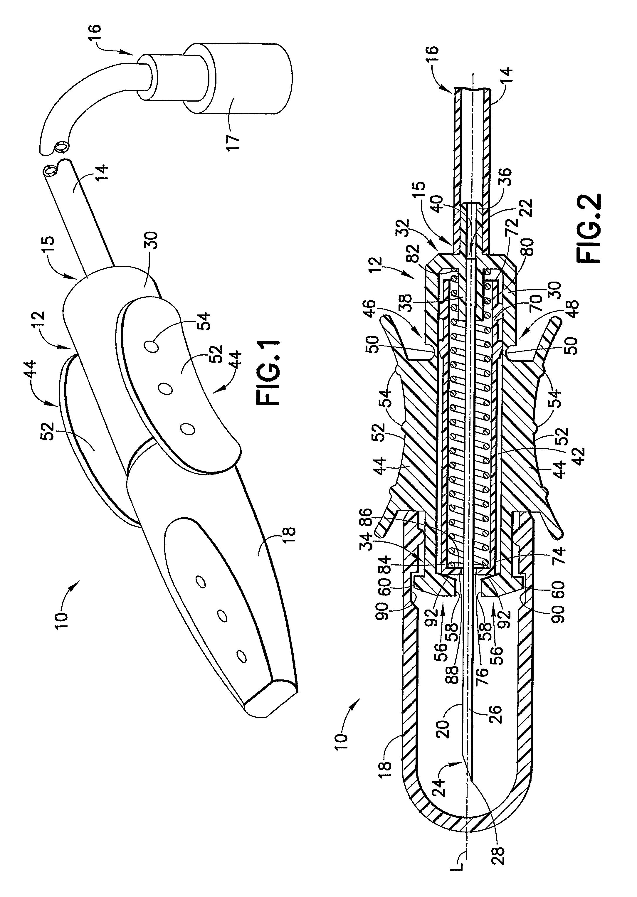 Passively shielding needle device