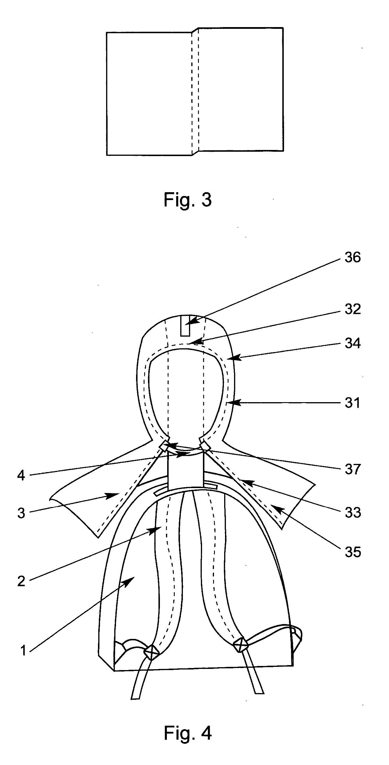 Backpack type satchel with a rain hat and connected cape