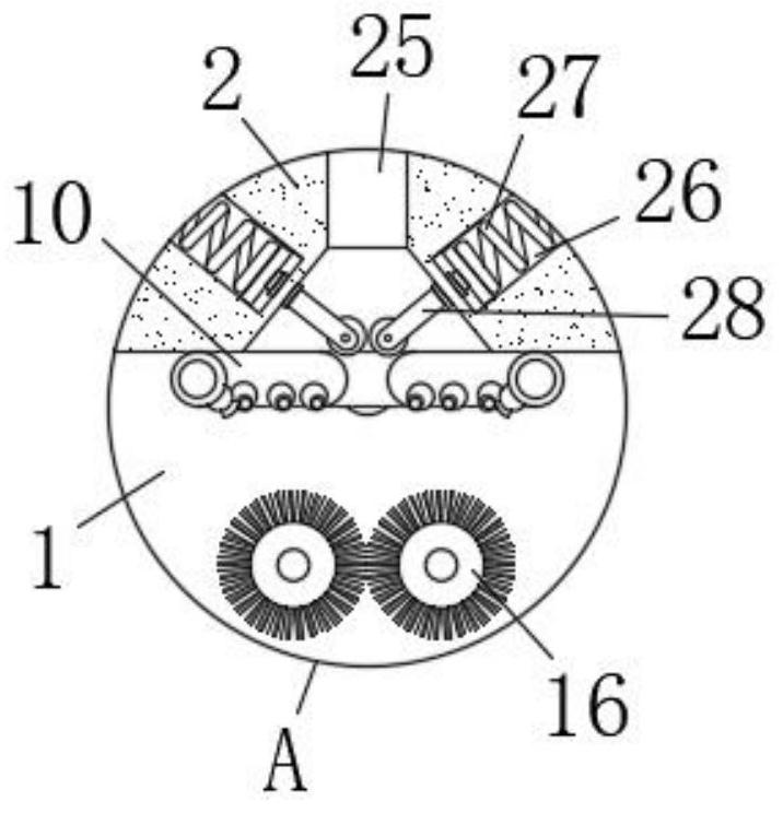 Fire hose cleaning device for firefighting engineering and application method