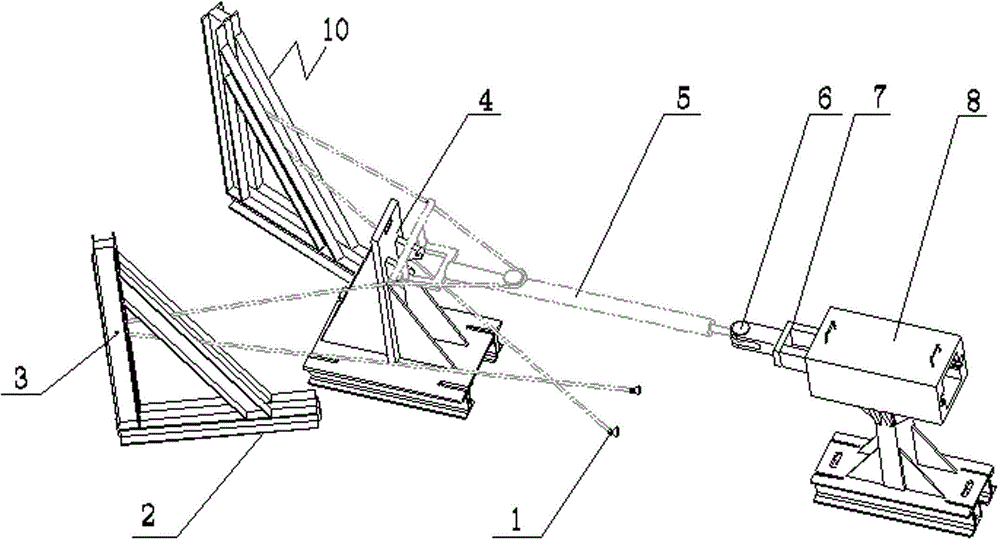 Strength and rigidity testing fixture for aircraft draw bar and use method of strength and rigidity testing fixture