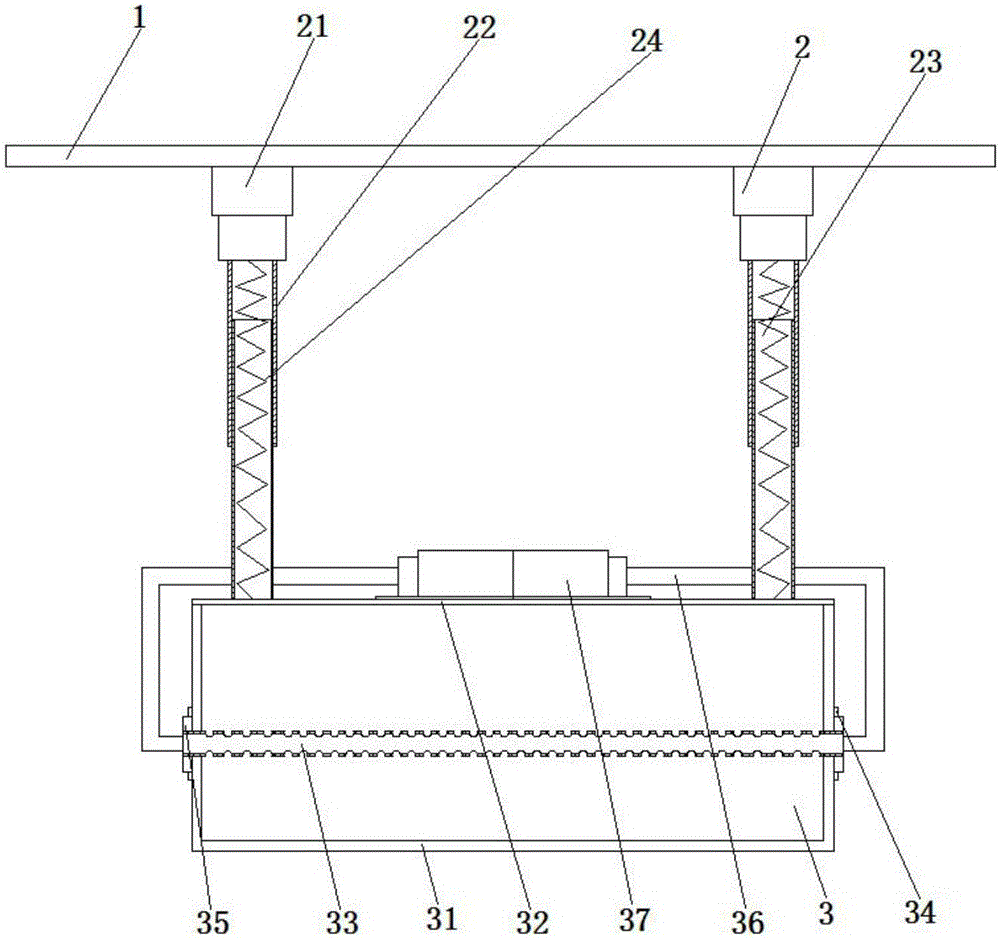 Vertical reciprocating reverse-vibrating type hog bristle screening machine