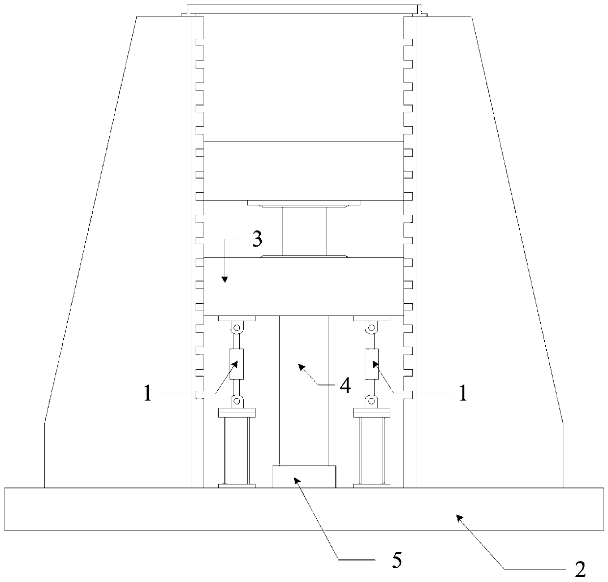 Vibration damper with viscous damper structure for structural testing machine