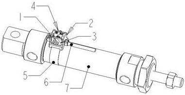 Novel binding band for binding air cylinder and locking sensor simultaneously