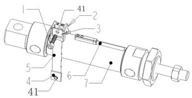 Novel binding band for binding air cylinder and locking sensor simultaneously