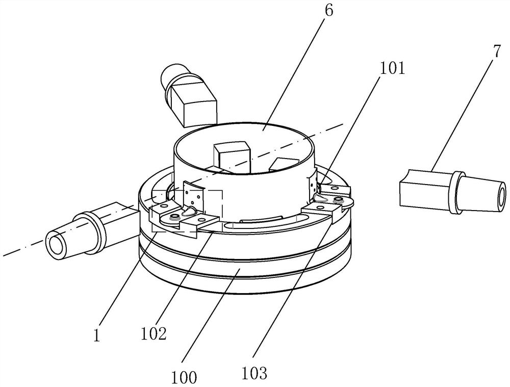 Three-point welding placing support positioning structure