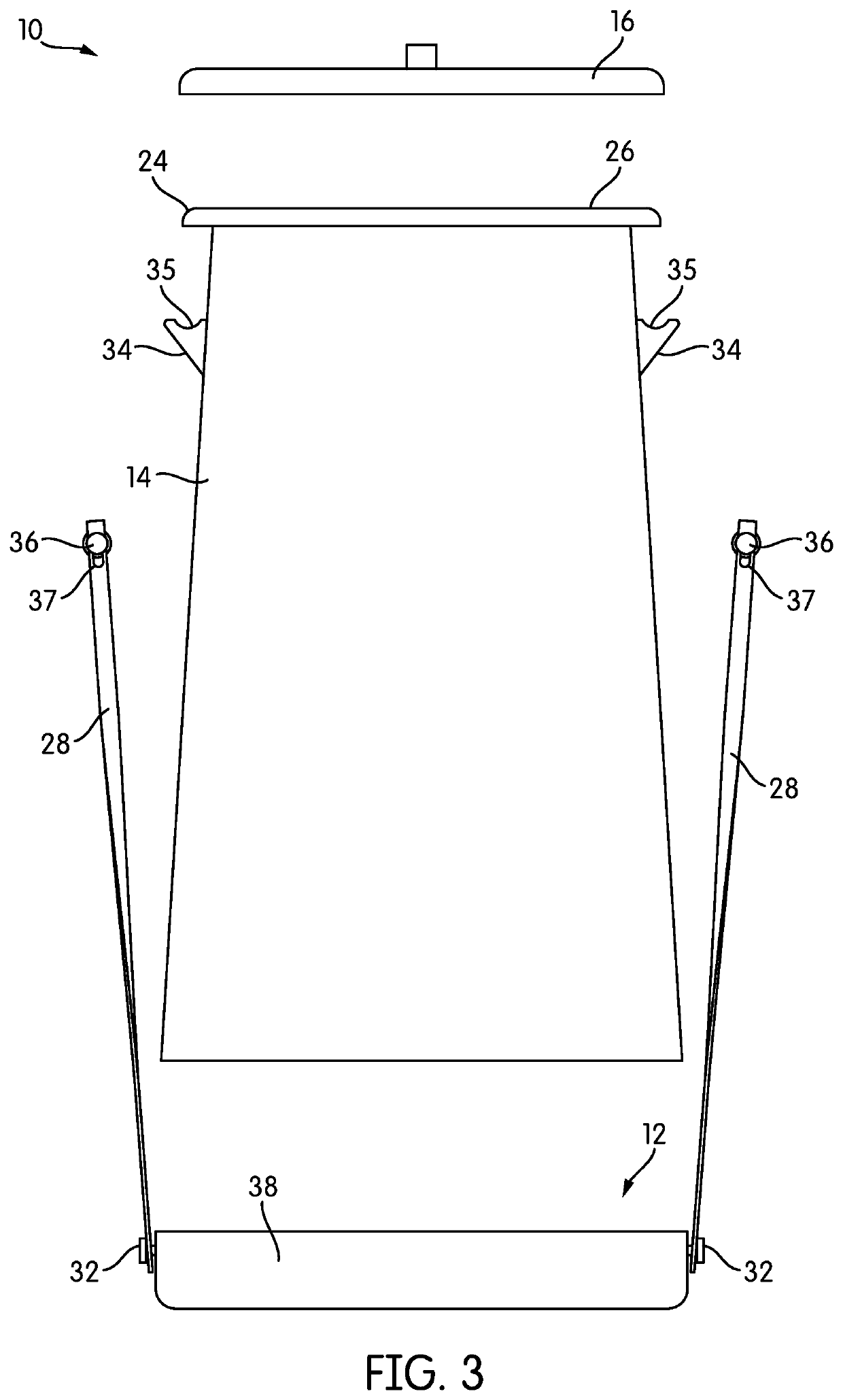 Two-part garbage can in which the bottom is separable from the sidewall