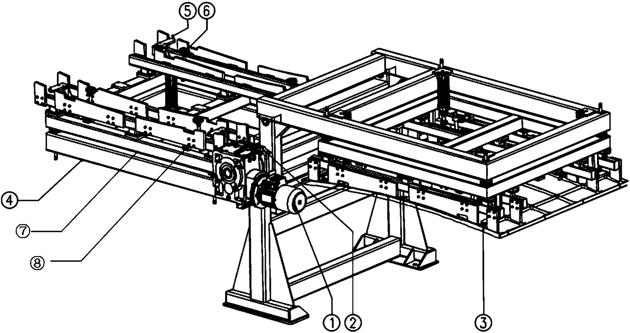 Overturning device for solar reflector backboard, and overturning control method