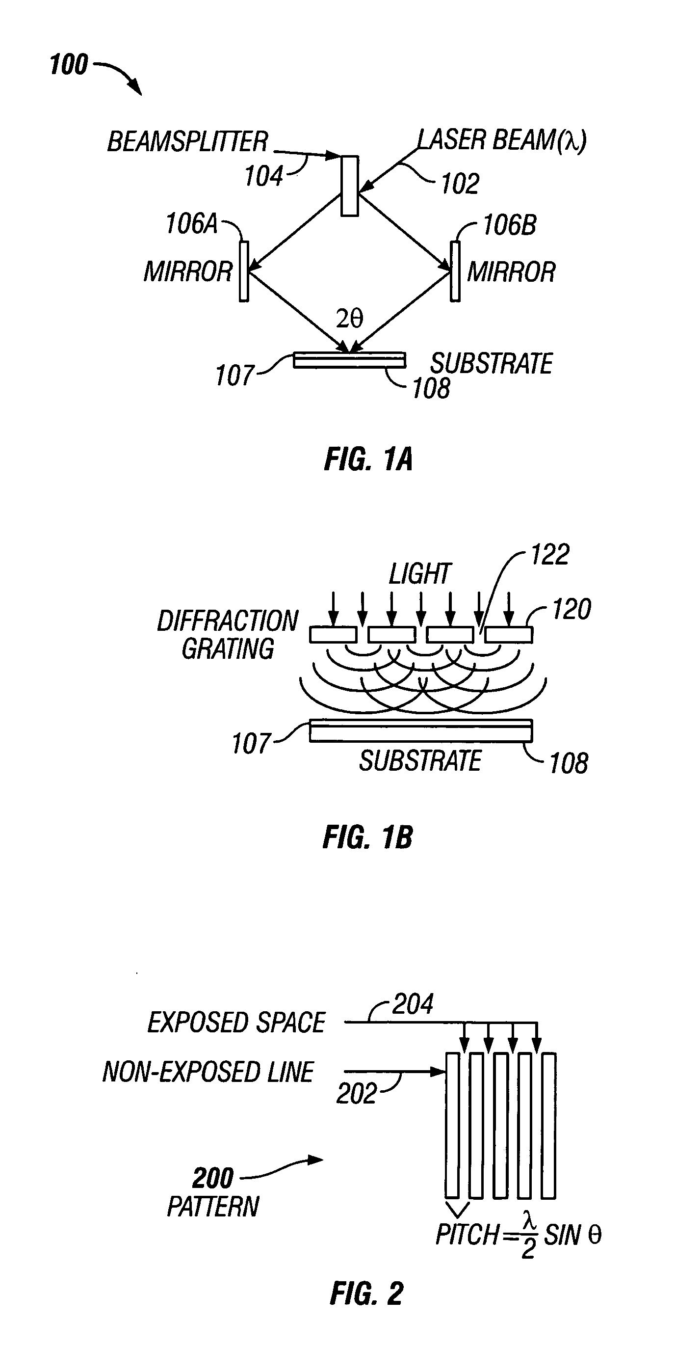 Composite optical lithography method for patterning lines of significantly different widths