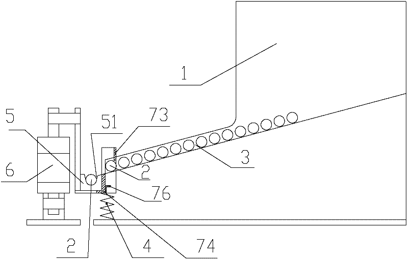 Automatic feeding device suitable for production line of pipes