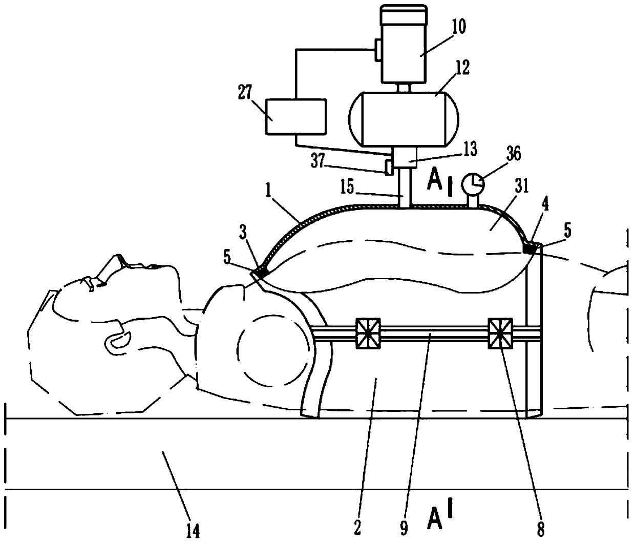 Auxiliary breathing machine